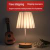 Solid Wood USB Table Lamp: LED Night Light for Bedroom, Study, Dorm - Creative Atmosphere Décor