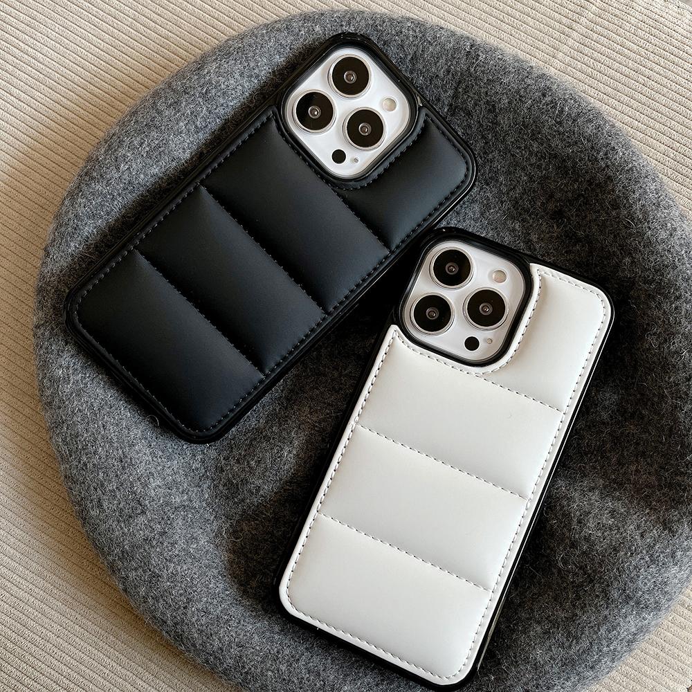 Зимняя теплая пуховая куртка Чехол-пуховик Для iPhone 17Air 17 16 15 14 13 12 11 Pro Max Plus Мягкая ткань Ударопрочный бампер