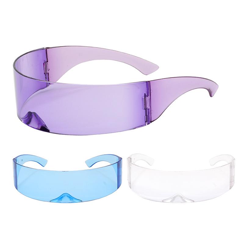 Футуристические узкие солнцезащитные очки Cyclops Visor Laser Eyeglasses UV400 Personality Mirrored Lens Costume Eyewear Glasses Men Glasses