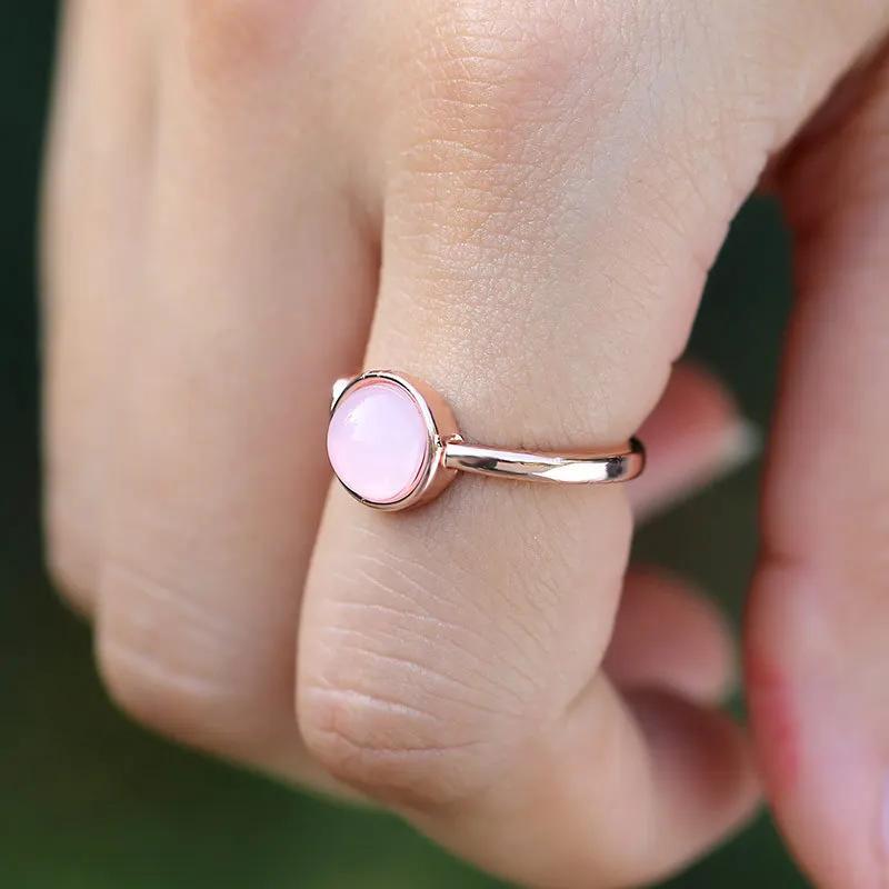 Кольцо King Luxury Pink Простое Кольцо Бесконечный Узел Свадебное Обручальное Бутиковая Ювелирия