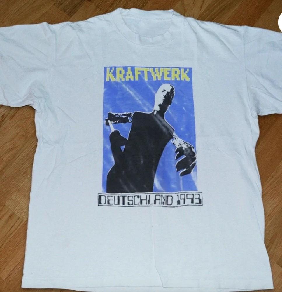 Винтажная футболка Kraftwerk Тур 1993 Короткий рукав Белый Унисекс S-234XL Унисекс Футболка