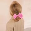 RAINBOW BOWS 2Pcs Yarn Bow Hair Clip Solid Crstal Bowknot Hairgripes for Girls Elegant Womens Boutique Hair Accessories