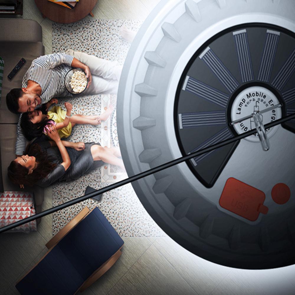 1*Rechargeable 60 Outdoor Camping Tent Light USB & Solar Lantern Hiking Lamp