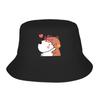 Bubu Bear Shiba Inu Costume Bucket Hat Women Unisex Bubu and Dudu Fishing Caps Hot Summer Beach Vacation Getaway Headwear Bob Hat