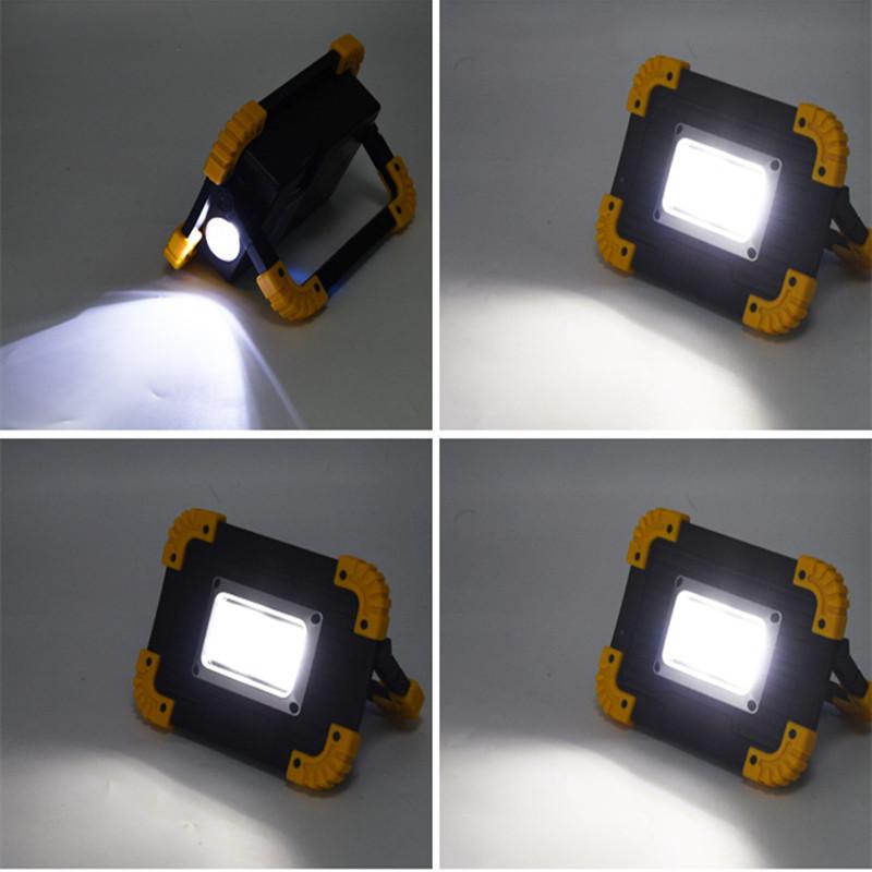 Work Light COB Rechargeable LED Emergency Spotlight Camping Tent Lantern USB Charging Portable Searchlight Outdoor Camping Fishi