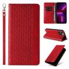 Samsung Galaxy S23+ Magnetic Strap Wallet Case with Stand & Lanyard - Red Cover