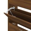 Shoe Cabinet in Brown Oak Effect 63 x 24 x 104 cm Engineered Wood