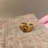 1PC Gold Sunflower Haute Couture Finger Ring Vintage Tiger'S Eye Ring Niche Design Light Luxury Jewellery New Multi Styles
