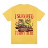 I Survived Todays Tummy Ache Funny Cat Meme T Shirt Unisex Women Fashion High Quality Tshirt Casual Harajuku Short Sleeve Tshirt