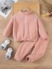 Kids' Fleece Half-Zip Sweatshirt Set for Boys and Girls Ages 1-7 - Autumn and Winter 2-Piece Outfit