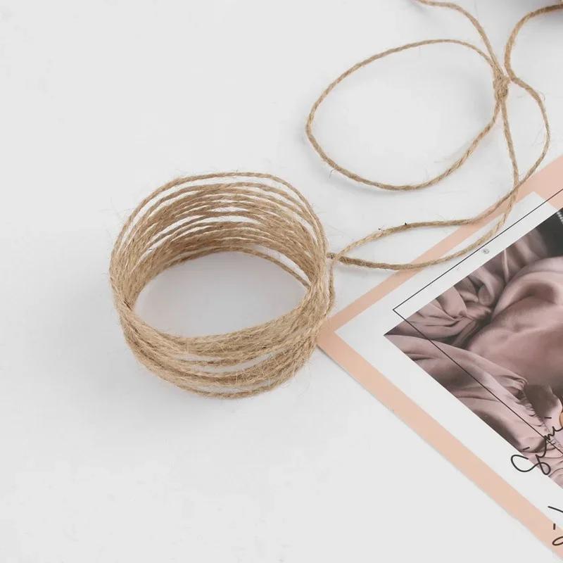 30 м натуральный джутовый канат из мешковины пеньковая веревка подарочная упаковка веревка принадлежности для мероприятий и вечеринок