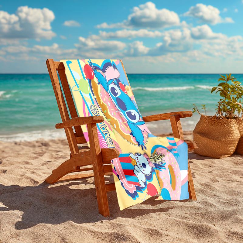 1Pc Stitch'S Sweet Adventure Beach Towel, Quick Dry, Multi-Use for Beach Pool Gym Yoga Home Travel, Christmas, Halloween, Xmas Gift M928605