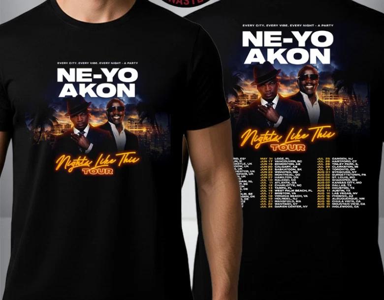 Ne-Yo и Akon Тур 'Ночи как эта' 2026 Расписание Даты тура Унисекс Футболка
