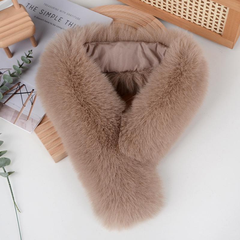 1PC Versatile Shawl Fashionable Multicolor Magnetic Suction Warm Scarf Gift Imitation Fox Fur Collar Plush