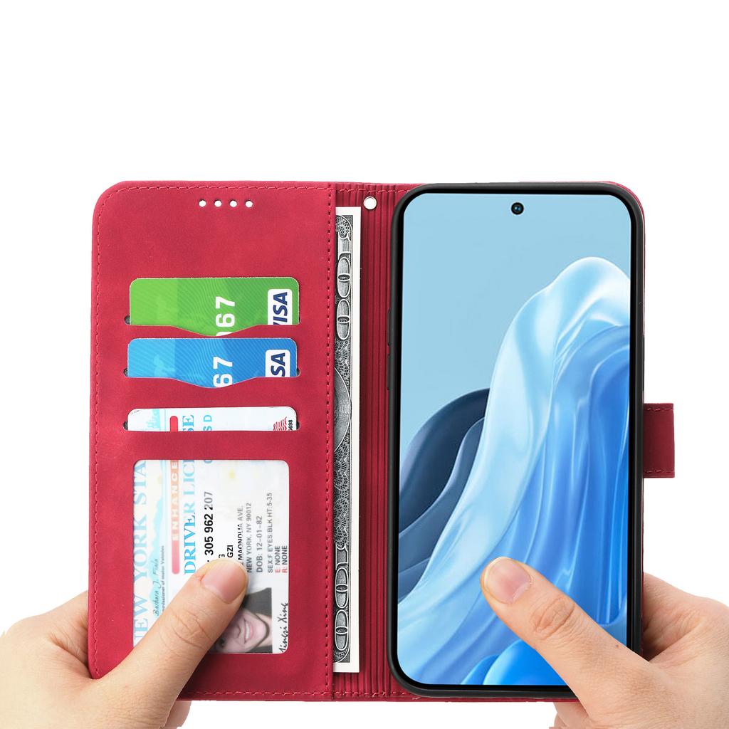 For iPhone 17 PU Leather Cases Flower Pattern Wallet Stand Phone Cover with Strap