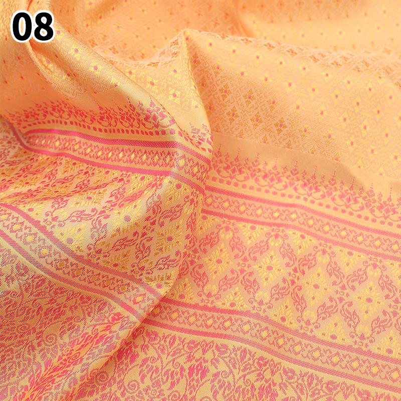 50X100Cm Dai Ethnic Thai Traditional Costume Fabric Southeast Asia Brocade Woven Straight Skirt Sew Diy Fabric Skirt Tube Dress