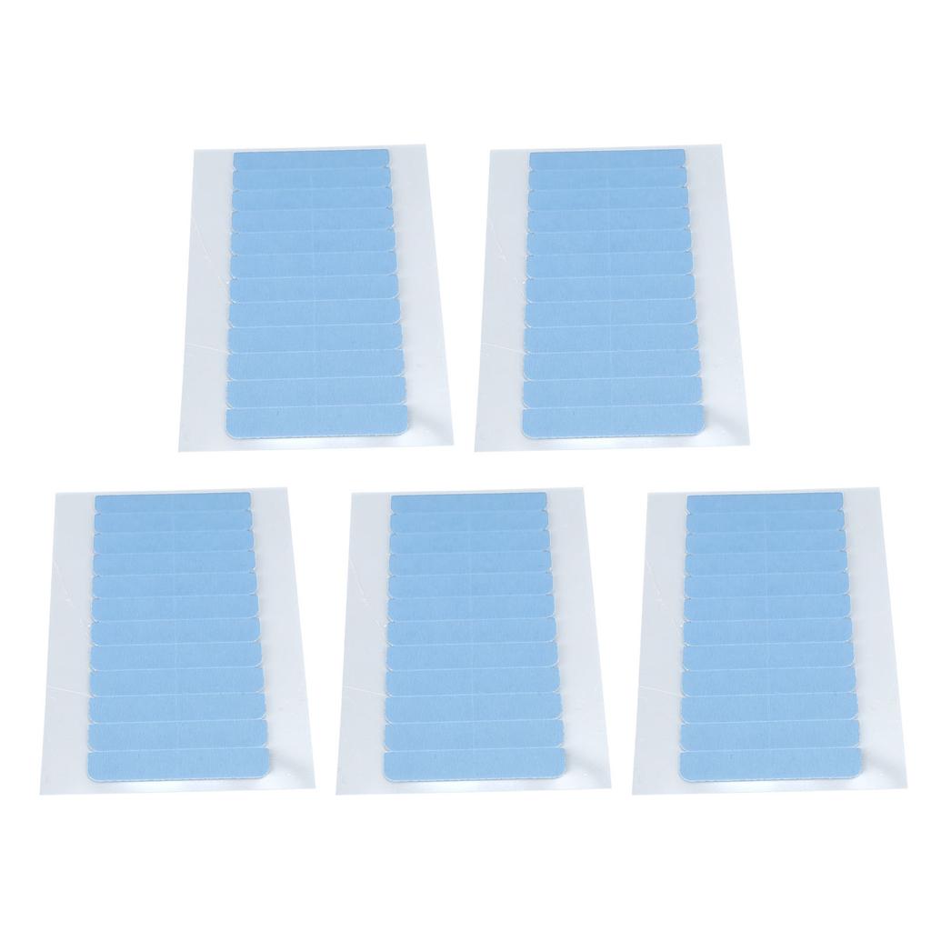 5 Sheets Wig Double Sided Adhesive Tape Blue Waterproof Antislip Professional Hair Extensions Styling Tool