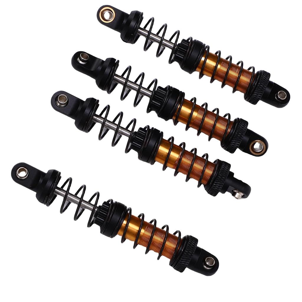 4PCS RC Metal Shock Absorber Dampers Double Section Spring Alloy 1 10 Scale RC Car Shock Absorber Gold