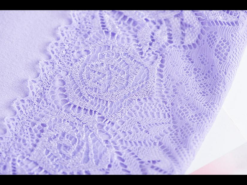 Женские кружевные трусы с высокой талией из чистого хлопка [90-170 фунтов]