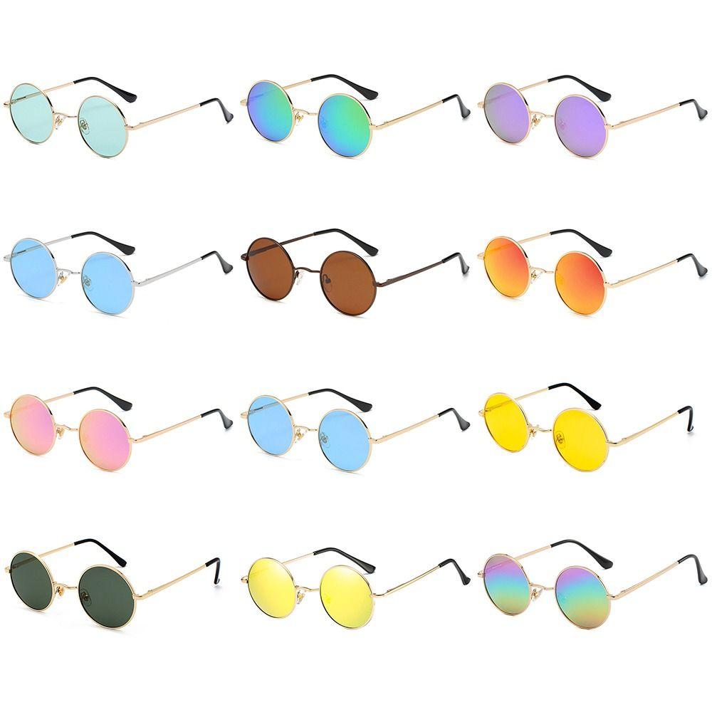Polarized Hippie Circle Sun Glasses Metal Eyewear Trendy Punk Shades for Men & Women