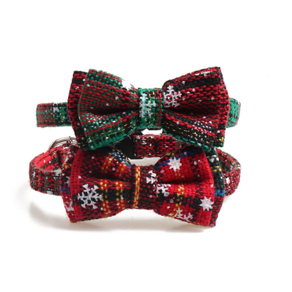 Рождественский ошейник для кошек с пряжкой-колокольчиком