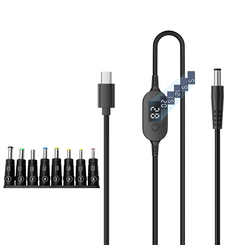 Кабель питания USB C на DC 140 Вт Type C к 5 В 9 В 12 В 15 В 20 В 28 В Кабель-адаптер с регулируемым напряжением для ноутбуков, маршрутизаторов