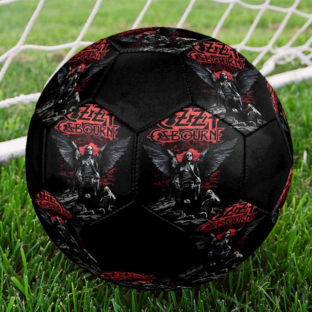 Ozzy Osbourne Indoor Soccer Ball Colorful Machine Stitched PVC Size 5 Team Training Competition Ready Durable High-Bounce Cool Sports Gift