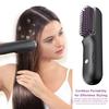 Беспроводной выпрямитель для волос Щетка 3 температуры Быстрый нагрев USB Перезаряжаемый портативный дорожный электрический