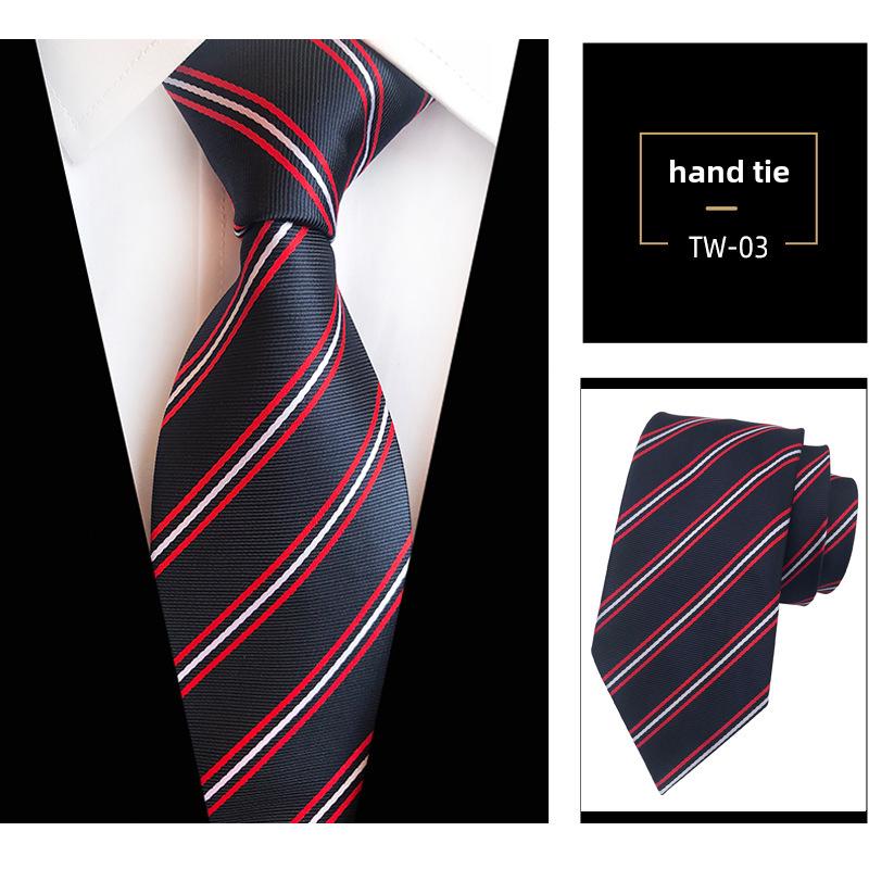 Мужская темно-синяя полосатая рубашка в деловом стиле с галстуком ручной работы для деловых встреч или собеседований