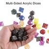 7 шт. Акриловые многогранные кубики с узором дракона, сменные кубики для ролевых игр, аксессуары для настольных игр, долговечные