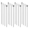Set of 16 Stainless Steel Cocktail Picks, Perfect for Cocktail Decorations, Skewers, Hors D'oeuvres, Toothpicks, Fruit Decorations, Coffee Sticks, and