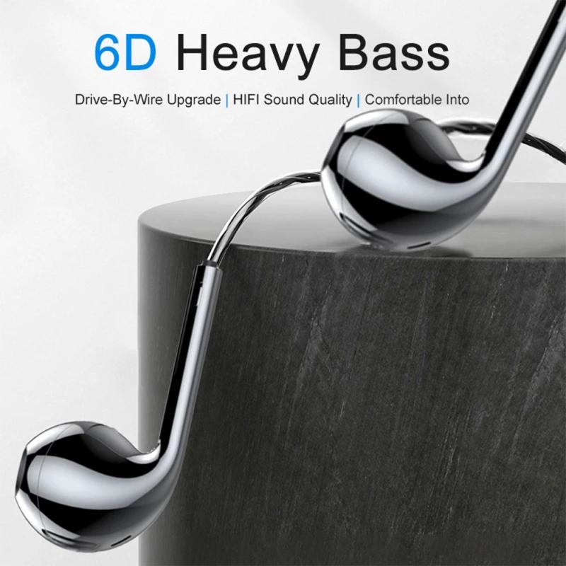 Проводные наушники Android Универсальные наушники-вкладыши Hi-Fi Sound 6d Наушники с тяжелыми басами