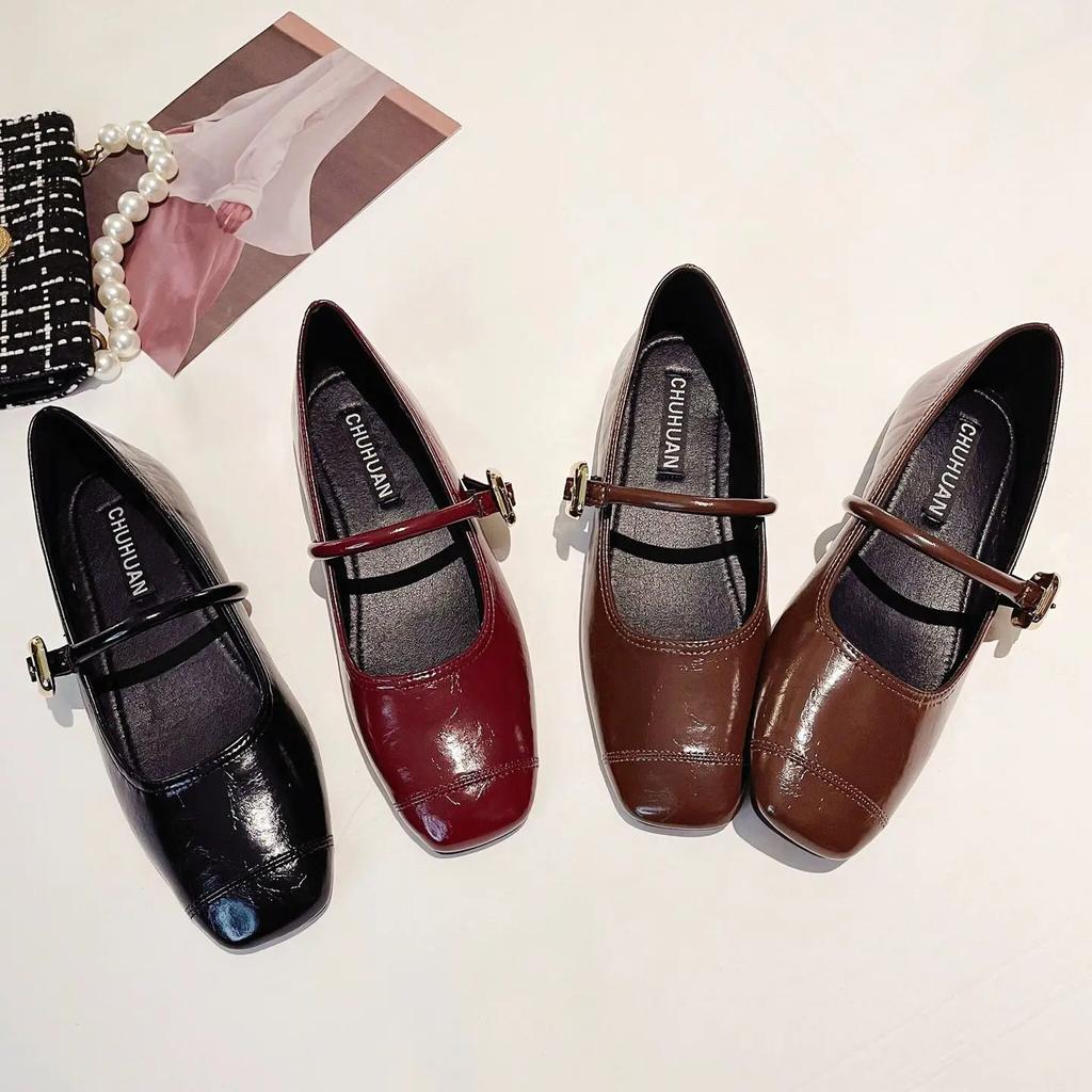 Модные балетки Женские Весенне-осенние Мэри Джейн Новые 2025 Красные Большого размера Женская обувь 41-43 Роскошные женские туфли Zapatillas