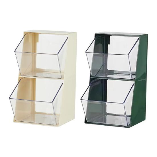 Stackable Tea Bag Organizer Storage Box Large Capacity Non-Slip Multi-Functional Kitchen Organizer Coffee Pods Holder