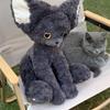 Очаровательная плюшевая кукла в виде немецкой кудрявой черной кошки - идеальный подарок для детей и девочек