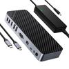 ORICO Станция-док Поддерживает 4 Включает 2 и VGA 10 Гбит/с Совместима с и Lenovo 20-в-1 USB-C Станция, Мониторы, DP, HDMI, Порты, USB-C/5 Гбит/с USB-A