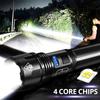Rechargeable XHP90 Led Flashlight 1000 High Lumens High Light Waterproof Zoomable 7 Mode Camping Emergencies Flashlights