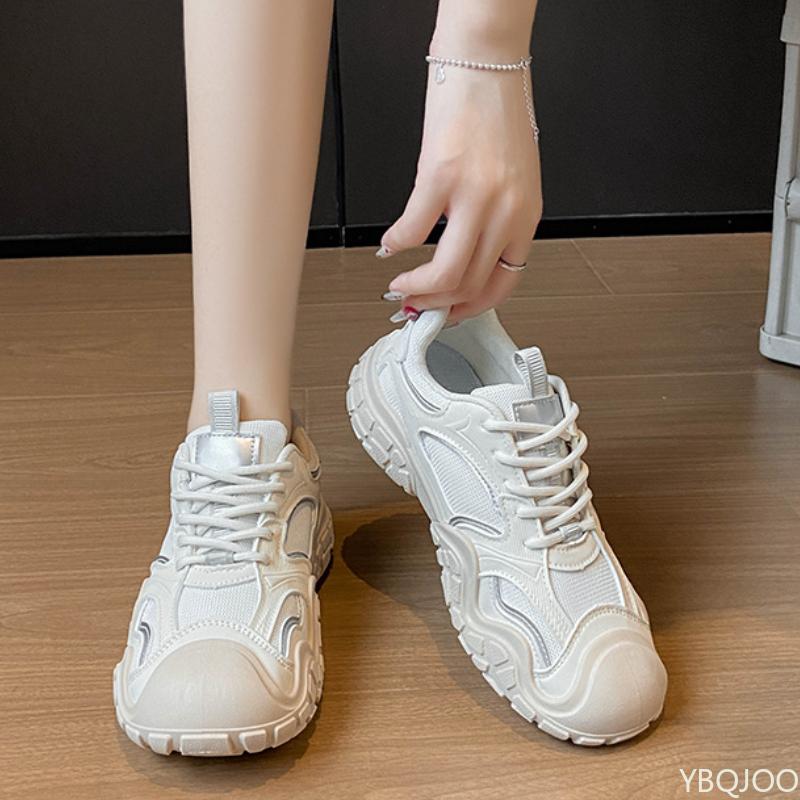Fashion Fashionable Mesh Shoes 2024 Autumn New Design Sense Thick Sole Breathable Casual Women's Shoes Zapatillas De Deporte Sneakers