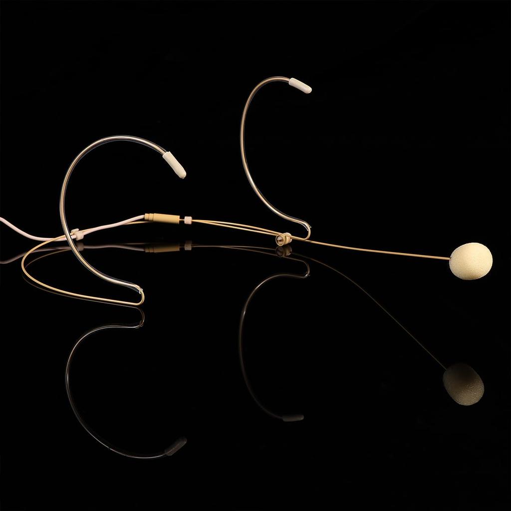 Mobestech 3шт гарнитура микрофон для гарнитуры проводной микрофон конденсаторный микрофон вокальный микрофон микрофон для усилителя голоса громкоговоритель бежевый