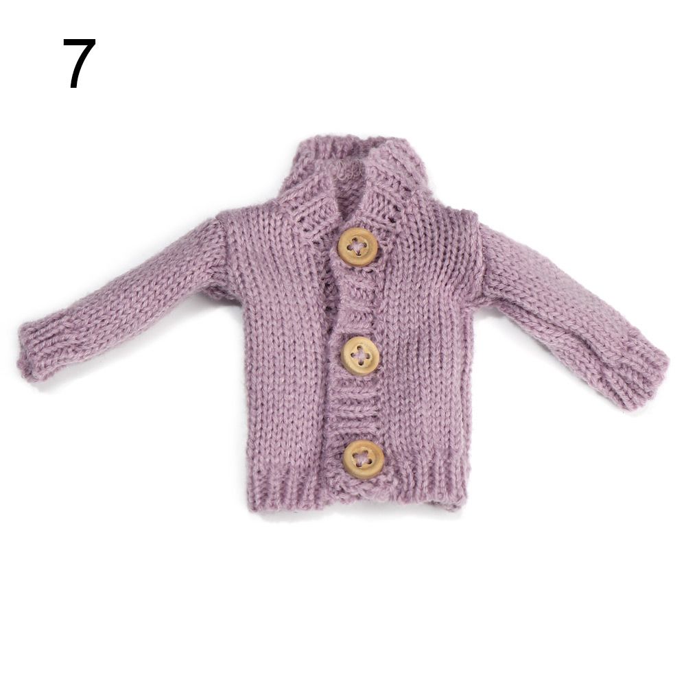 Toys Handmade Doll Accessories Dressing Clothes Mini Knitted Sweater Fur Coat Tops Casual Dress