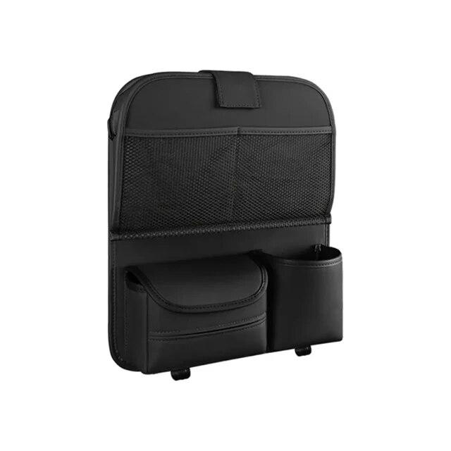 Универсальный органайзер на спинку автомобильного сиденья SEAMETAL с подносом для закусок, большая несущая подвесная сумка из искусственной кожи, автомобильная сумка для хранения, держатель для салфеток