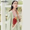 Wanshili Women's Mulberry Silk Scarf - Prosperous Flowers