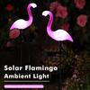 Solar Flamingo Garden Decor Outdoor Waterproof Landscape Lights Villa Lawn Lamp Patio Walkway Lights Holiday Pathway Decoration