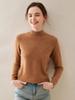 Women's Cashmere Half-High Neck Loose Knit Shirt - Soft Warm Style for Autumn/Winter