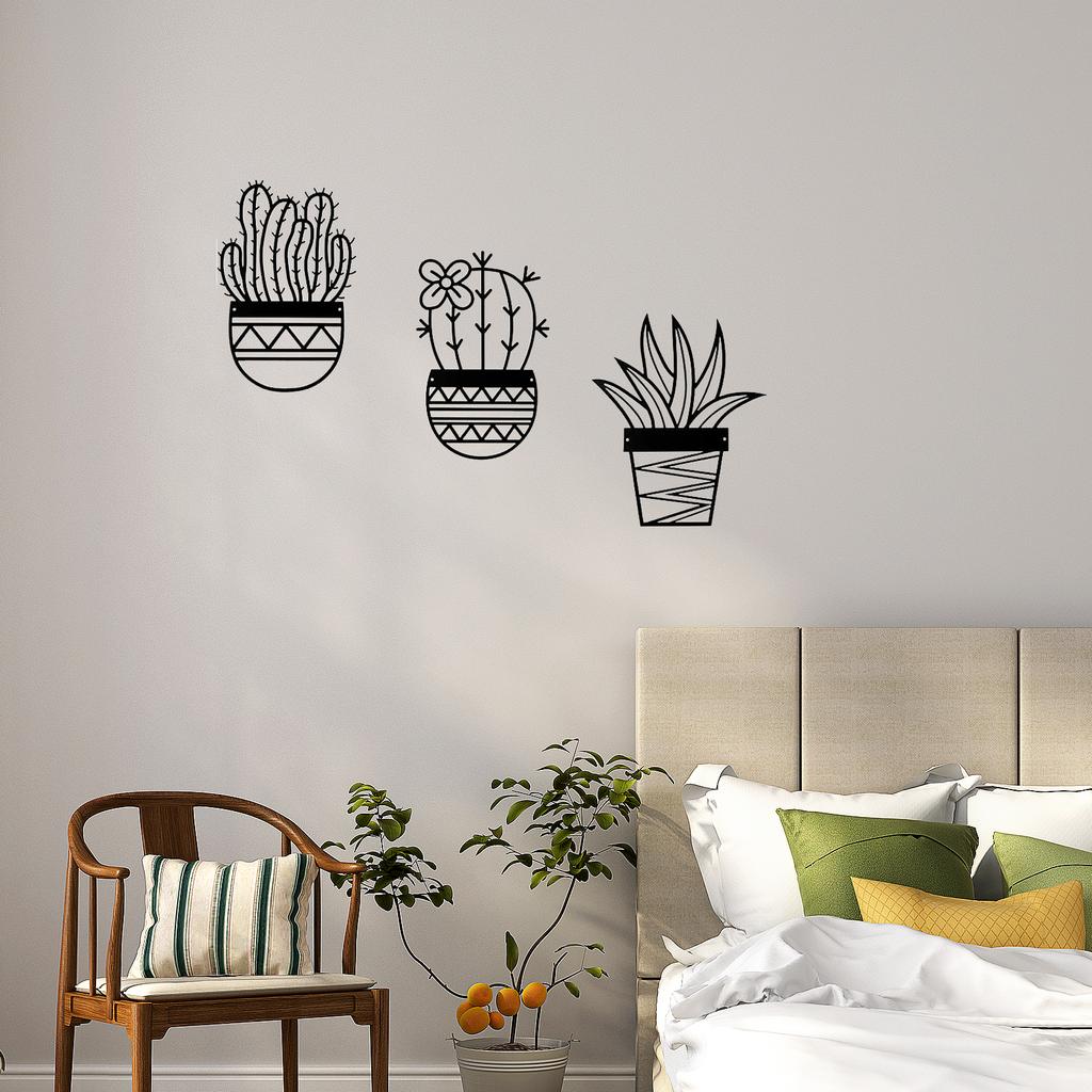 Cactus Pendant Metal Flower Pot Pendant