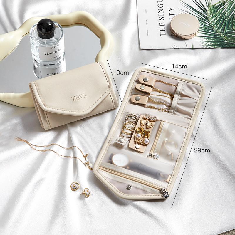 Популярный Складной Рулон для Ювелирных Изделий Дорожный Органайзер Портативный для Путешествий Серьги Кольца Бриллиантовые Ожерелья Броши Сумка для Хранения