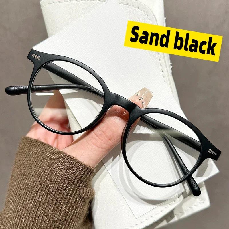 Leisure Oval Frame Ultra Light Blue Light Ordinary Glasses Anti Radiation Men And Women'S Eye Protection Anti Blue Light Glasses