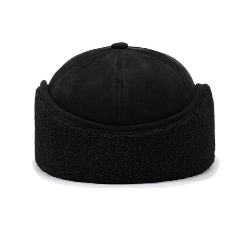 Осенне-зимняя теплая шапка-бомбер мужская для отца уличная толстая для среднего и пожилого возраста бархатная шапка с защитой ушей
