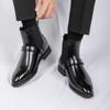 Мода Зимняя Мода Дизайнер Мужские Слипоны Заостренный Носок Деловой Повседневный Ботильон Мужской Высокие Кеды Новые Кожаные Ботинки Челси Zapatos Hombre