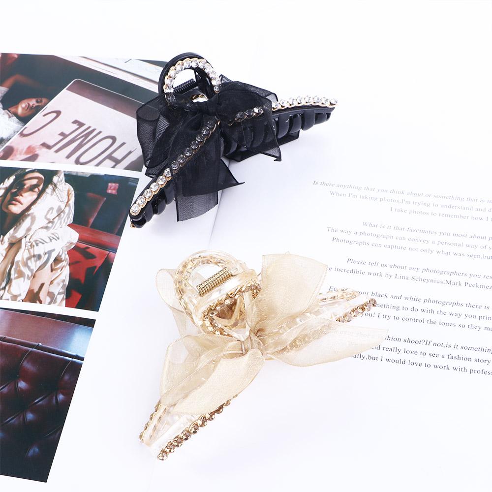 Wild Girls Net Yarn Bow Knot Korean Hair Accessories Hair Clip Hair Claw Grab Clip